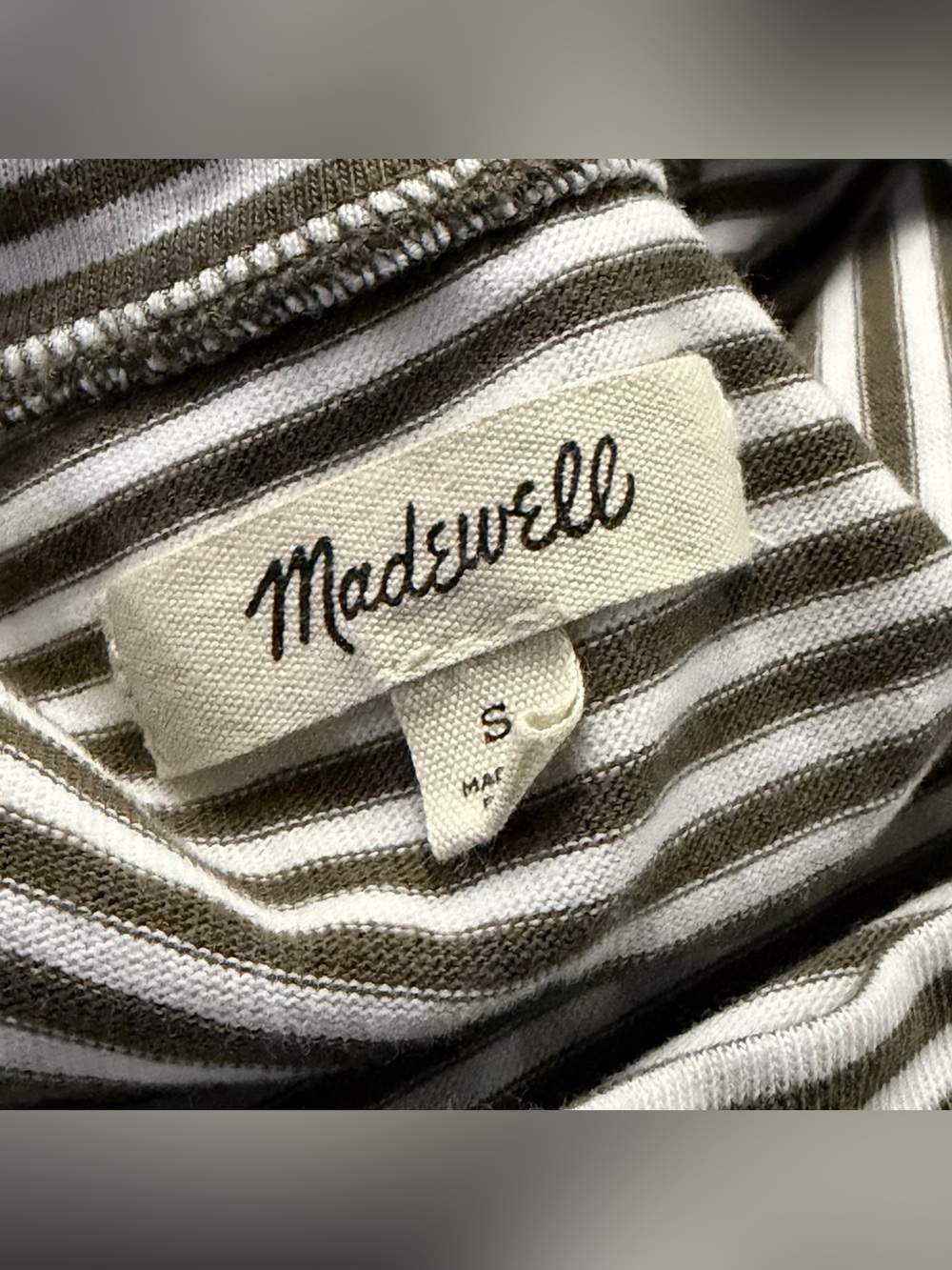 Madewell Side-Cinch Stripe Muscle Tee - Picture 4 of 6